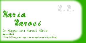 maria marosi business card